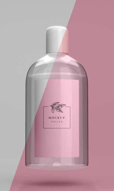 Free Front View Of Sanitizer Bottle Mock-Up Psd