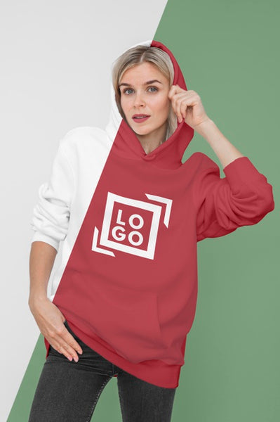 Free Front View Of Stylish Woman In Hoodie Psd