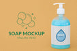 Free Front View Of Transparent Plastic Bottle Of Liquid Soap Psd