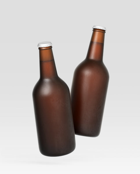 Free Beer Bottle & Glass Mockup