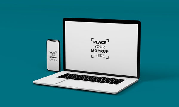 Free Full Screen Smartphone And Laptop Mockup Design Psd