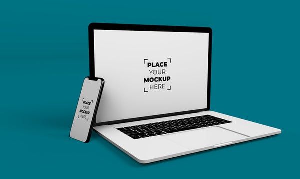 Free Full Screen Smartphone And Laptop Mockup Design Psd