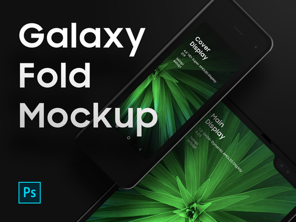 Free Galaxy Fold Psd Mockup