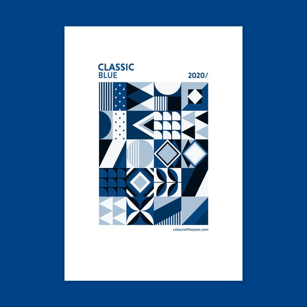 Free Geometric Poster Color Of The Year 2020 Psd