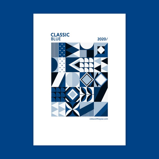 Free Geometric Poster Color Of The Year 2020 Psd