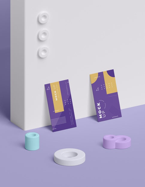 Free Geometric Shapes Concept Mock-Up Psd