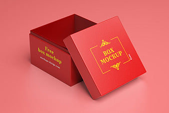 Free Gift Box Mockup