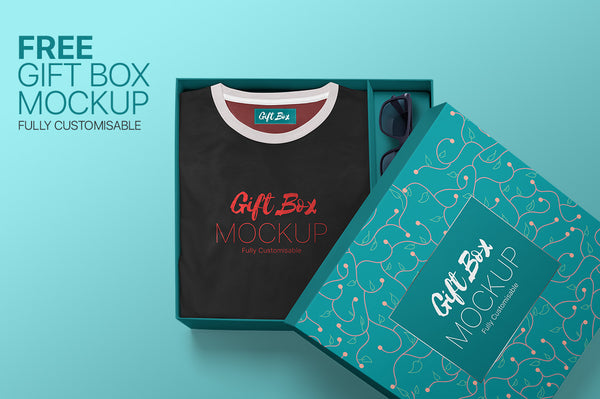 Free Gift Box Mockup