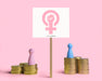 Free Girl Power Concept Arrangement With Sign Mock-Up Psd