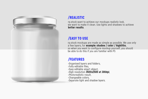 Free Glass Jar Mockup