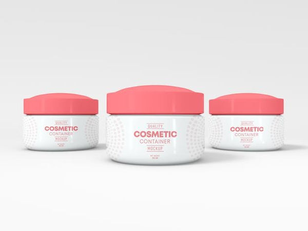 Free Glossy Plastic Cosmetic Container Mockup Psd