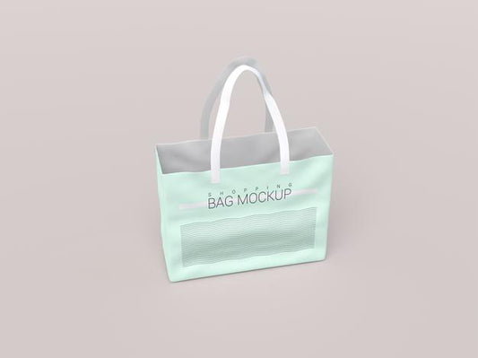 Free Glossy Realistic Shopping Bag Mockup Psd