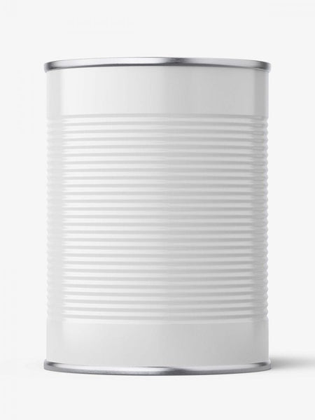 Free Glossy Tin Can Mockup / 580 Ml