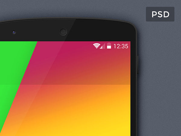 Free Google Nexus 5 Psd Mockup