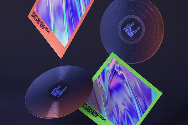 Free Gravity Psd Vinyl Mockup