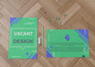 Free Green Empty Design For Brand Company Business Mock-Up Paper Psd