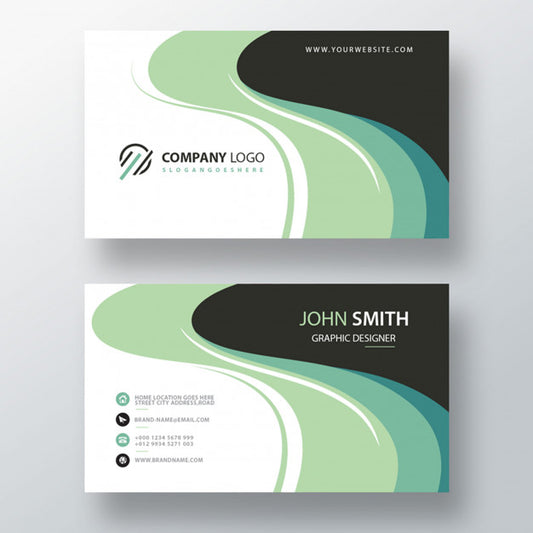 Free Green Psd Visit Card Template Psd