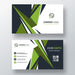 Free Green Visit Card Design Psd