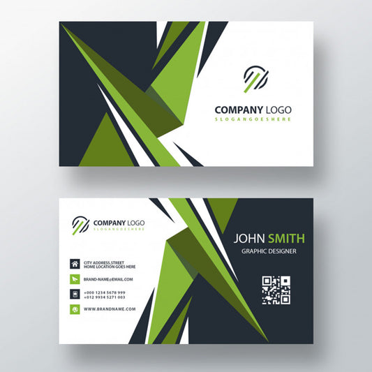 Free Green Visit Card Design Psd