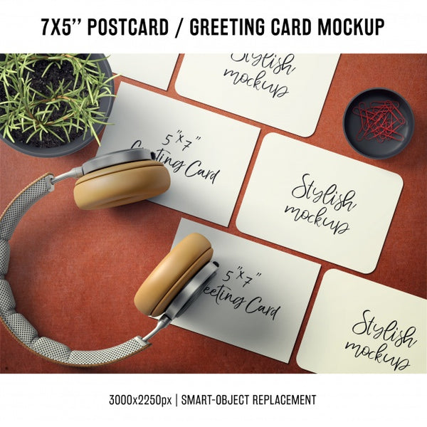 Free Greeting Card Mock Up Psd