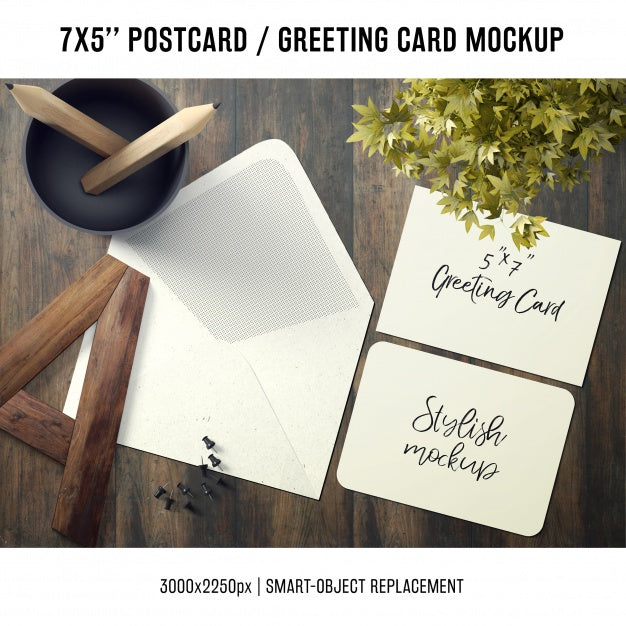 Free Greeting Card Mock Up Psd