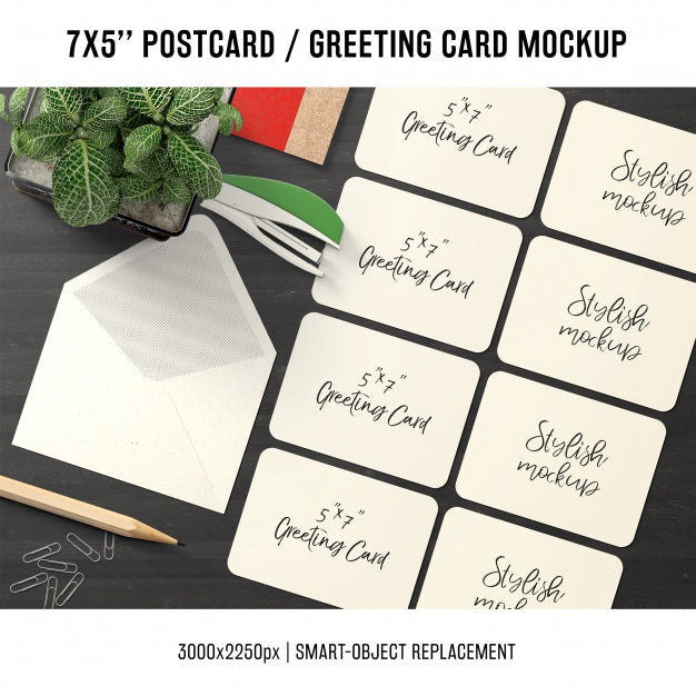 Free Greeting Card Mock Up Psd