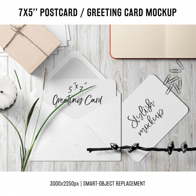 Free Greeting Card Mock Up Psd
