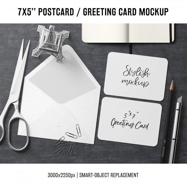 Free Greeting Card Mock Up Psd