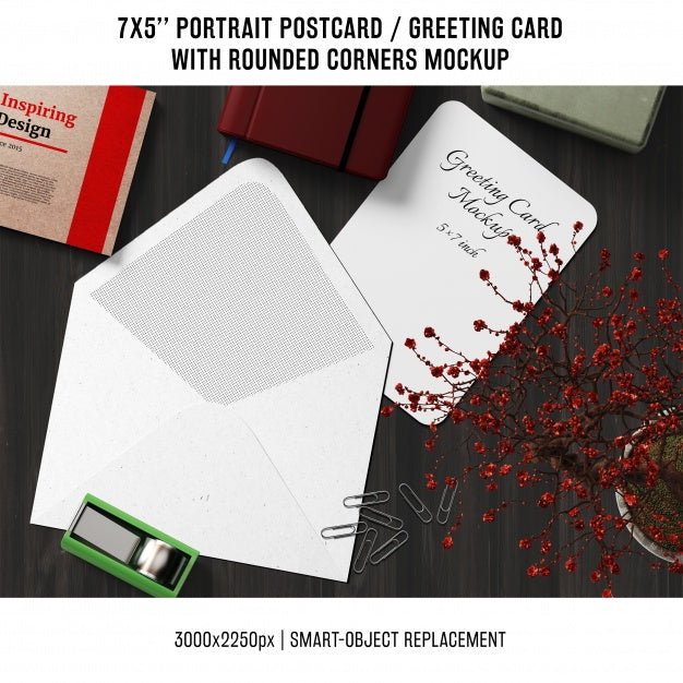 Free Greeting Card Mock Up Psd