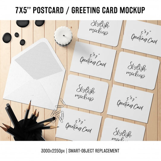 Free Greeting Card Mock Up Psd