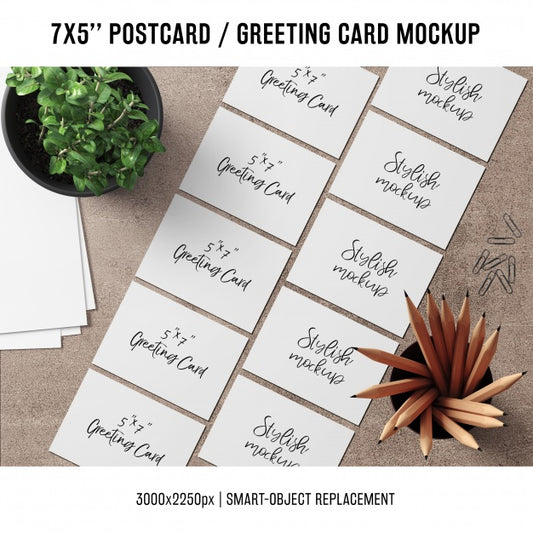 Free Greeting Card Mock Up Psd
