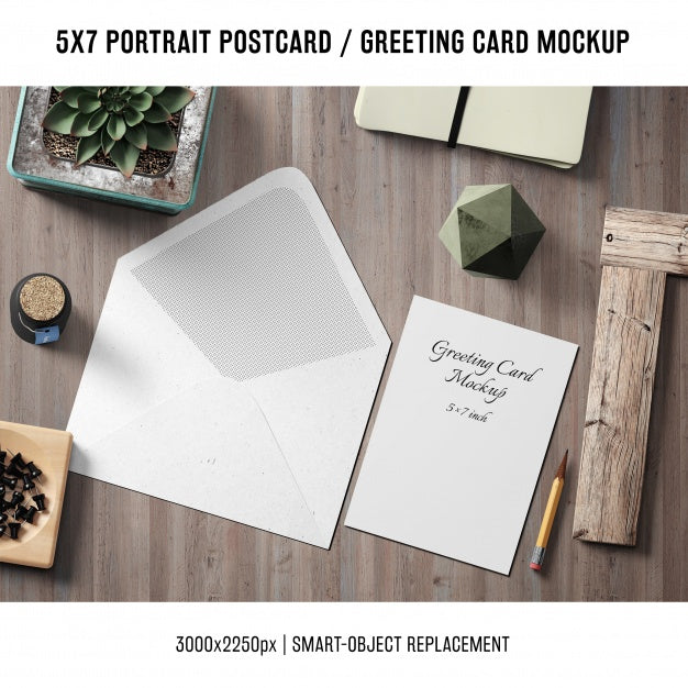 Free Greeting Card Mock Up Psd