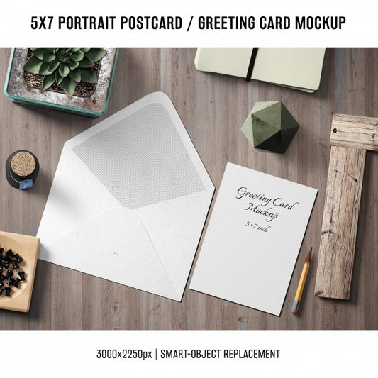 Free Greeting Card Mock Up Psd