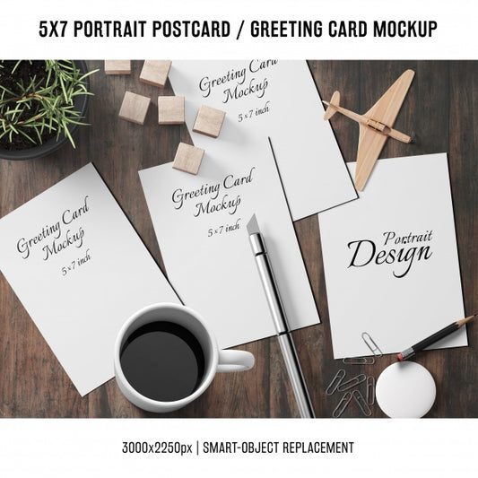 Free Greeting Card Mock Up Psd