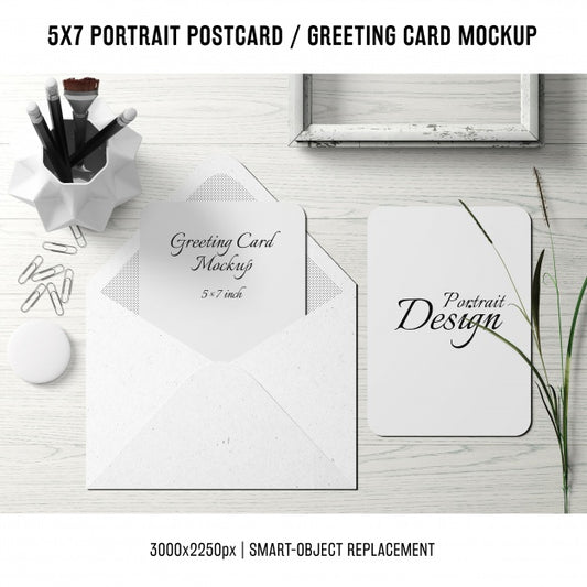 Free Greeting Card Mock Up Psd