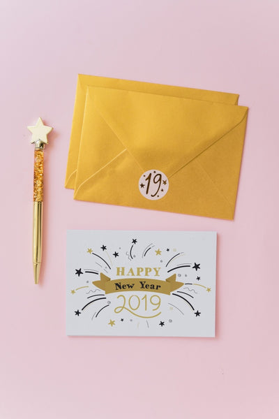 Free Greeting Card Mockup With New Year Concept Psd
