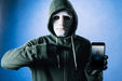 Free Hacker With Smartphone Mockup Psd