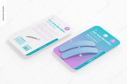 Free Hair Grip Barrettes Blisters Mockup Psd