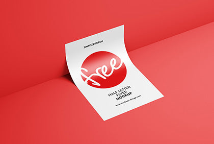 Free Half Page Flyer Mockup