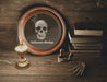 Free Halloween Black Horror Mock-Up With Skulls Psd