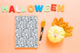 Free Halloween Book Cover Mockup With Pumpkin Psd