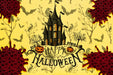 Free Halloween Concept Background With Haunted House Psd