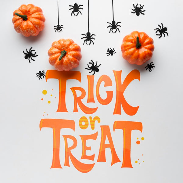 Free Halloween Day With Trick Or Treat Message Psd