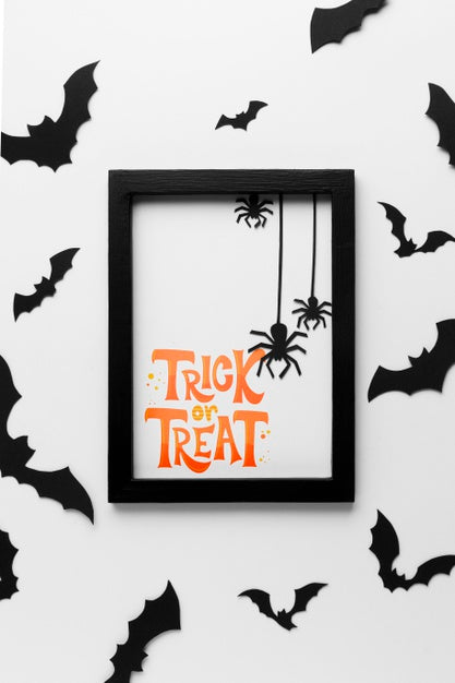 Free Halloween Day With Trick Or Treat Message Psd