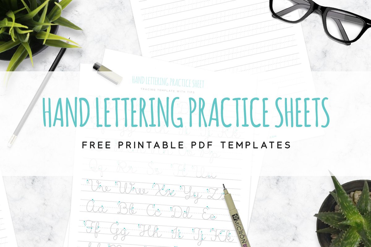 Free Hand Lettering Practice Sheets – DreamBundles