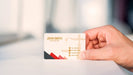 Free Hand Presenting Business Card Mockup Psd