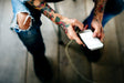Free Hands Holding Empty Design Space Screen Monitor Mobile Phone