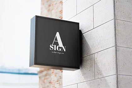 Free Hanging Sign Mockup