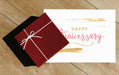 Free Happy Anniversary Card Mockup With A Gift Box Psd