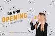 Free Happy Business Woman Woman Concept Mock-Up Psd